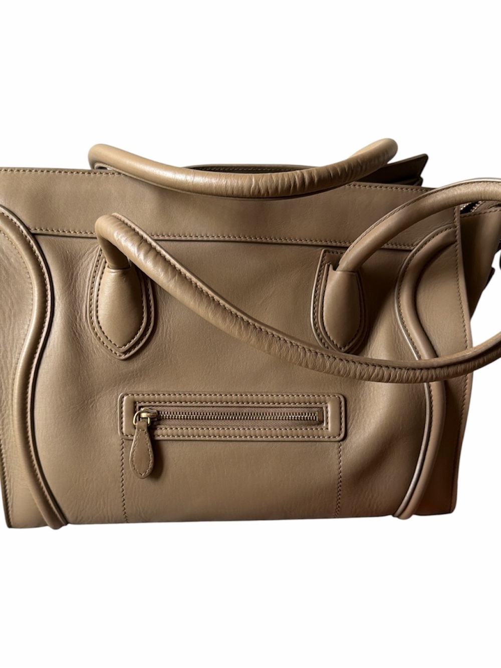 Celine phantom Luggage Tote Taupe Leather with COA